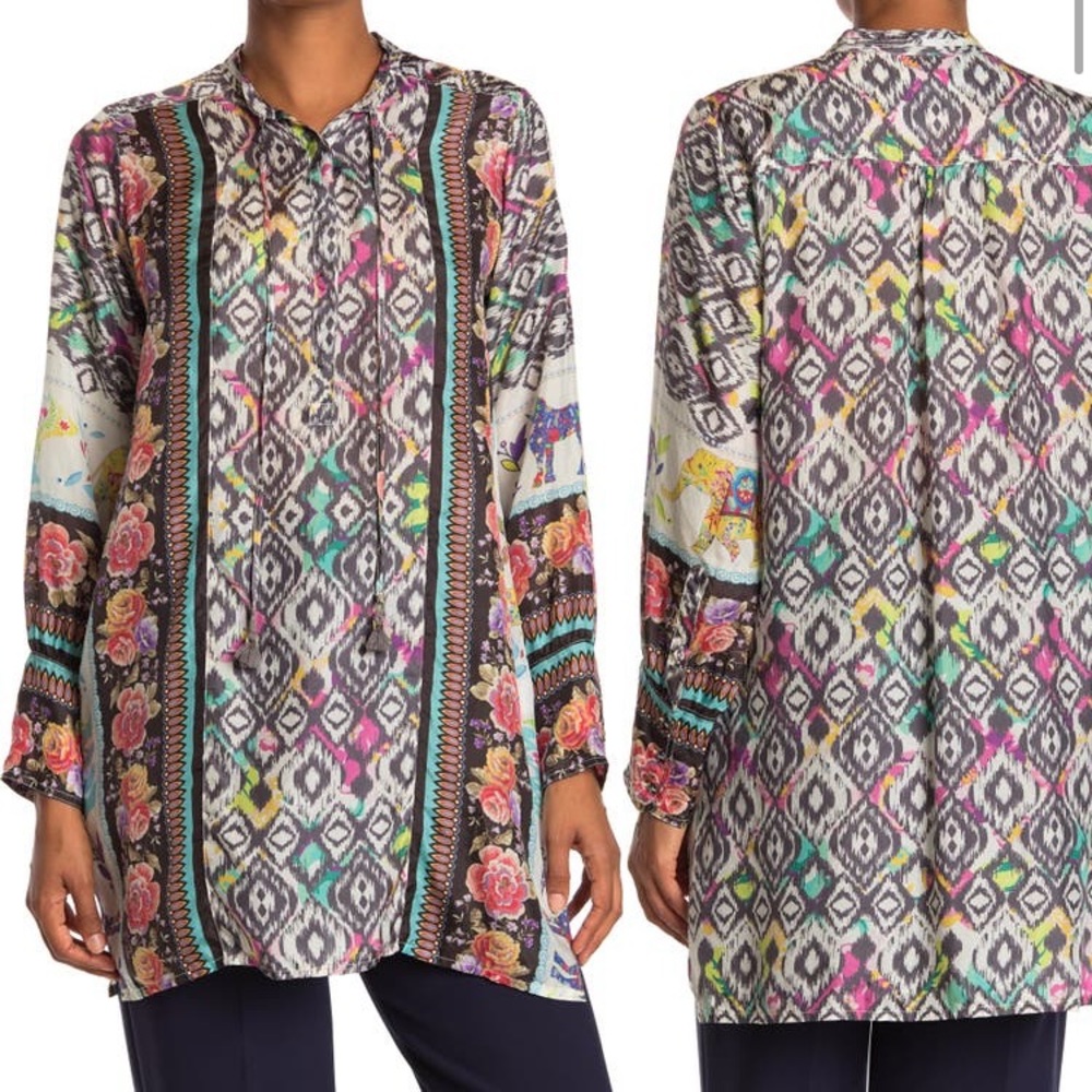 Johnny Was 100% silk blouse